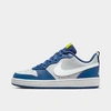 Nike Big Kids' Court Borough Low 2 Casual Shoes In Grey Fog/white/mystic Navy/atomic Green