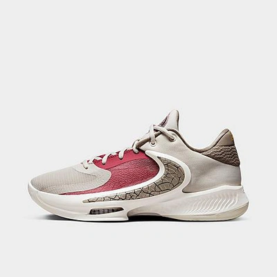 Nike Zoom Freak 4 Basketball Shoes In Beige/grey/multi