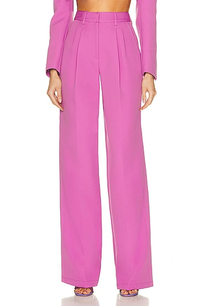 Aknvas Women's O'connor Pleated High-rise Straight-leg Pants In Orchid
