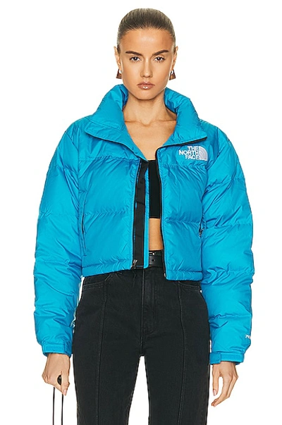 The North Face Nuptse Short Jacket In Blue