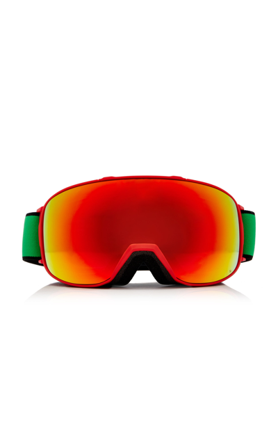 Bottega Veneta Mirror Lenses Ski Goggles In Red