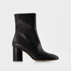 Aeyde Bottines Noires Alena En Cuir In Black