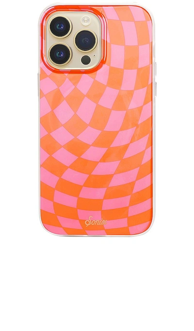 Sonix Magsafe Compatible Iphone 14 Pro Max Case In Checkmate Pink & Orange