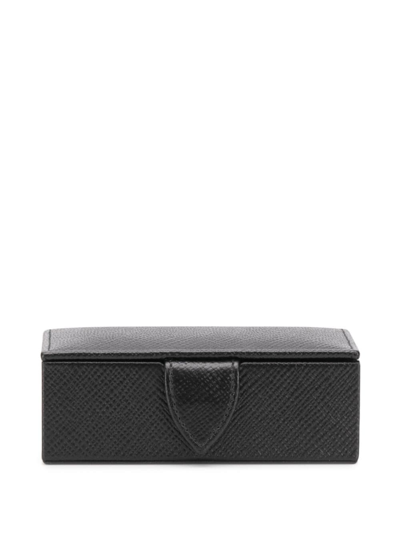 Smythson Textured Jewellery Box In Black