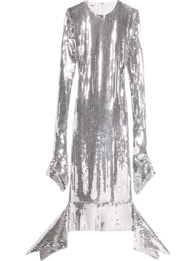 Ami Alexandre Mattiussi Sequin-embellished Midi Dress In 900