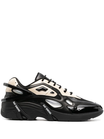 Raf Simons Antei Low-top Panelled Trainers In Black