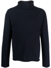 Jil Sander Cashmere-knit Roll-neck Jumper In Blue