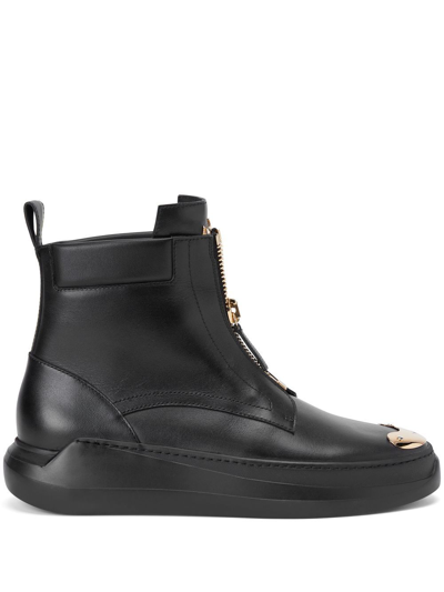 Giuseppe Zanotti Denoel Zip Ankle Boots In Black