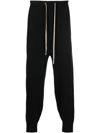 RICK OWENS DRAWSTRING-WAIST CASHMERE TRACK PANTS