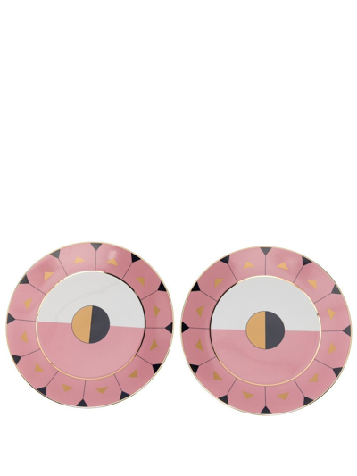 Reflections Copenhagen Madeira Set Of 2 Dinner Plates (27cm) In Pink