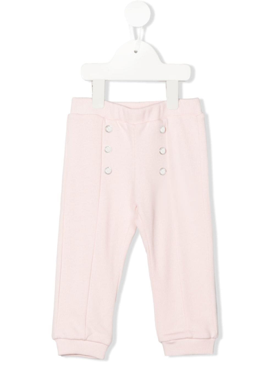 Balmain Babies' Embossed-button Trousers In Pink