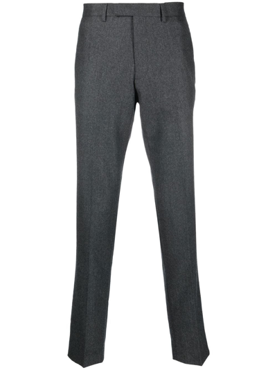 Sandro Straight-leg Tailored Wool Trousers In Grey