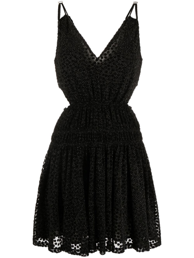 Maje Cut-detail Mini Dress In Black