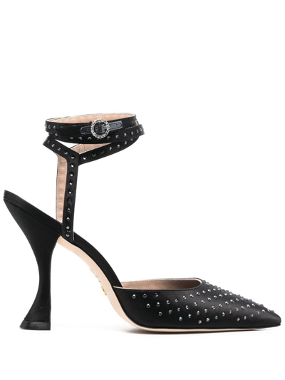 Stuart Weitzman Glam Xcurve 100mm Pumps In Black