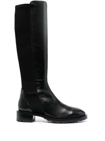 Stuart Weitzman Panelled Knee-length Boots In Black