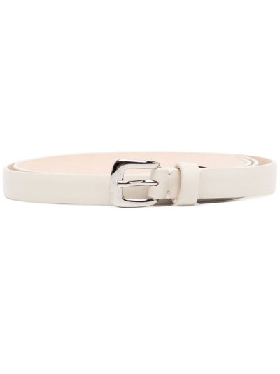 Maison Margiela 15mm Polished-buckle Belt In White