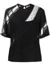 ELIE SAAB LACE-PANELLED T-SHIRT