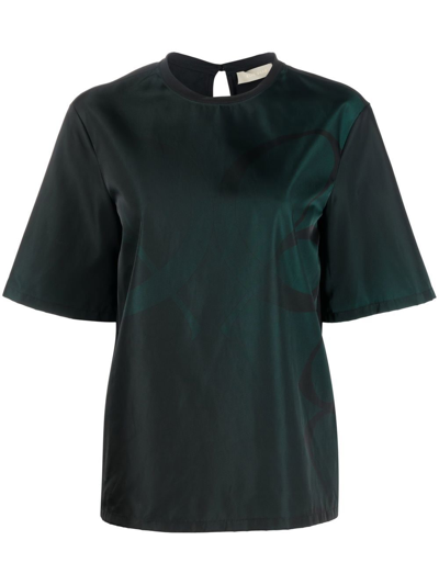 Elie Saab Monogram-print T-shirt In Green