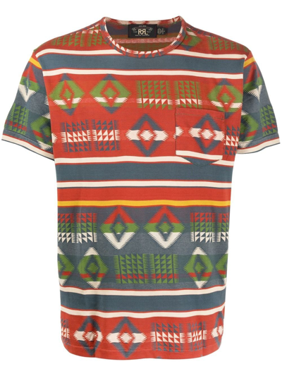 Ralph Lauren Rrl Graphic-print Short-sleeve T-shirt In Red