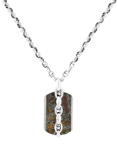 Stephen Webster Contrasting-plaque Detail Necklace In Silver