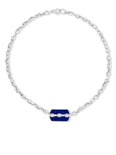 Stephen Webster Contrasting-plaque Detail Necklace In Silver