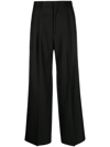 Filippa K Darcey Wool Palazzo Trousers In Black