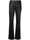 Misbhv Vegan Leather Straight Leg Pants In Black