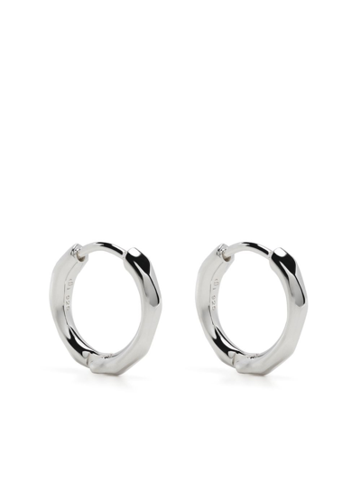 Dinny Hall Mini Thalassa Huggie Hoop Earrings In Silver