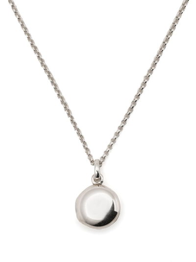 Dinny Hall Button Locket Pendant Necklace In Silver