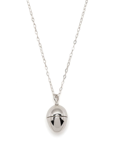 Dinny Hall Egg Locket Necklace In Silver