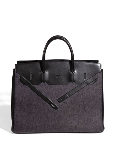 Pre-owned Hermes  Shadow Birkin 40 Handbag In Black