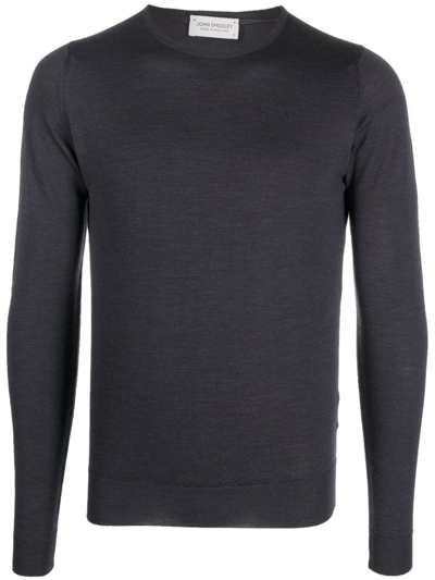 John Smedley Lundy Crew Neck Jumper In Grey