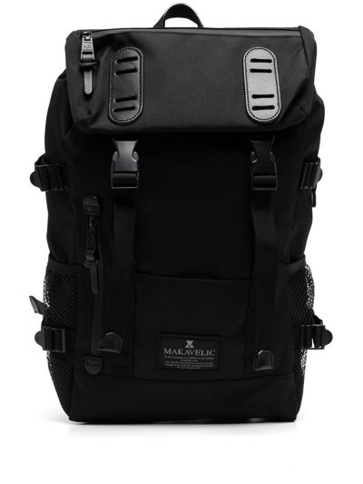 Makavelic Logo-patch Backpack In Black