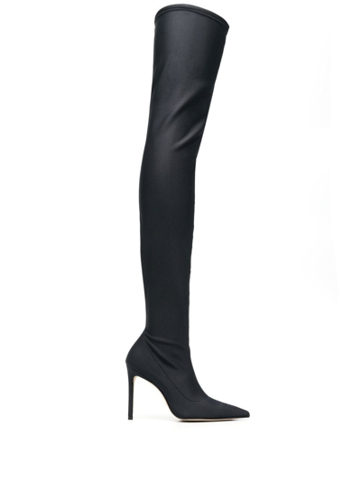 Stuart Weitzman Over-the-knee Stretch Boots In Black
