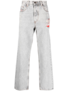 Diesel Straight-leg Denim Jeans In Grey