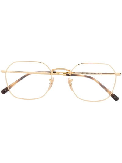 Ray Ban Square-frame Optical Glasses In Gold