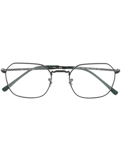 Ray Ban Jim Round-frame Glasses In Black