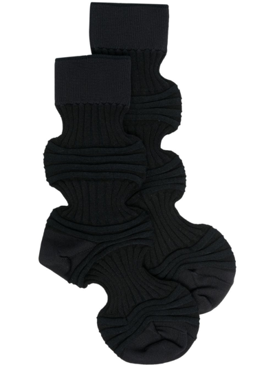Cfcl Pleat-detail Socks In Black