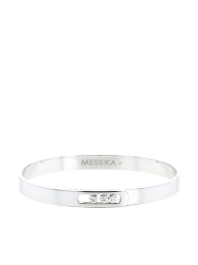 Pre-owned Messika 2016 White Gold Move Noa Diamond Bracelet In Silver