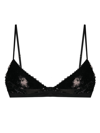 KHAITE SEQUIN SILK TRIANGLE BRA