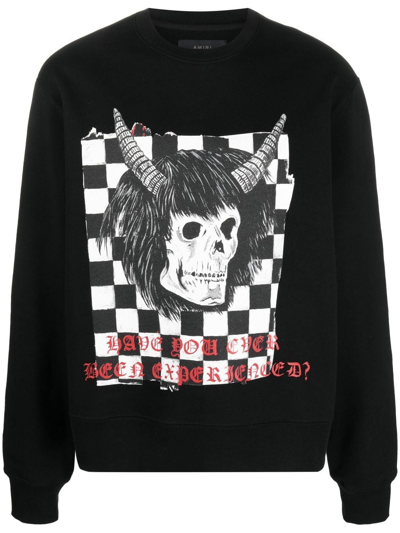 Amiri Wes Lang Checkered Cotton Sweatshirt