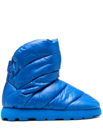 Piumestudio Padded Ankle Boots In Blue