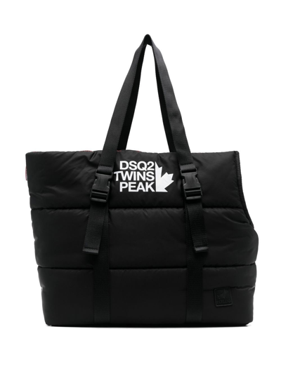 Dsquared2 Logo-print Padded Tote Bag In Black