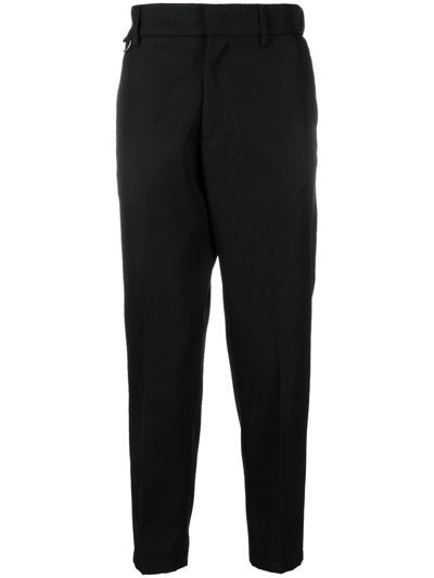 Low Brand Mid-rise Straight-leg Trousers In Black