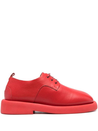 Marsèll Lace-up Leather Oxford Shoes In Red