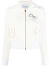 Casablanca Terry Logo Embroidered Teddy Track Jacket In White