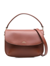 APC SARAH LEATHER SHOULDER BAG