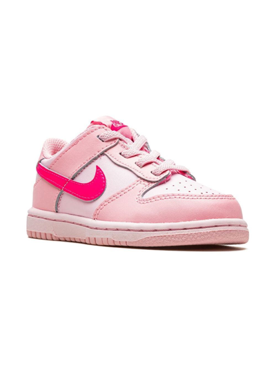 Nike Kids' Dunk Low Triple Pink 运动鞋 In Pink