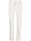 Jacob Cohen Slim-cut Cotton-blend Trousers In White