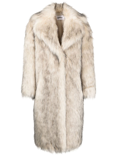 Jakke Katie Faux-fur Coat In Winter White